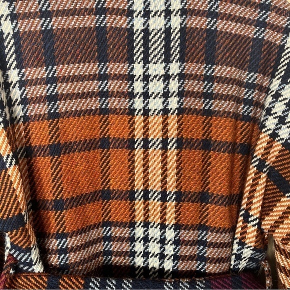 DIVINE HERITAGE *Rare* Plaid and Yellow Velvet Cloak Trench Peacoat - Picture 8 of 11
